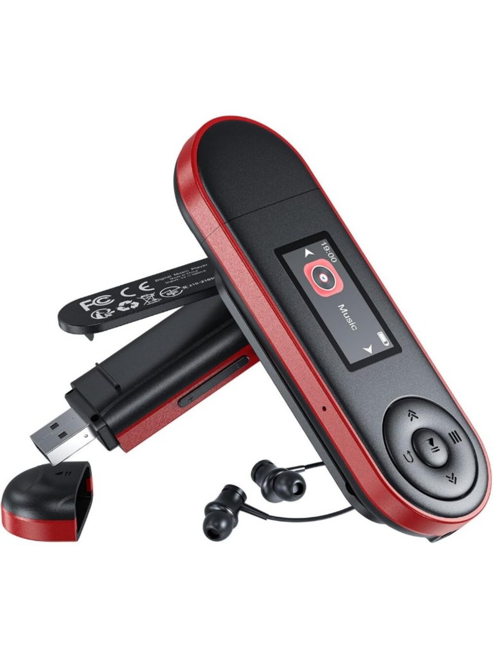 64GB Bluetooth MP3 Player with Clip, Perfect for Sports & Running, Portable